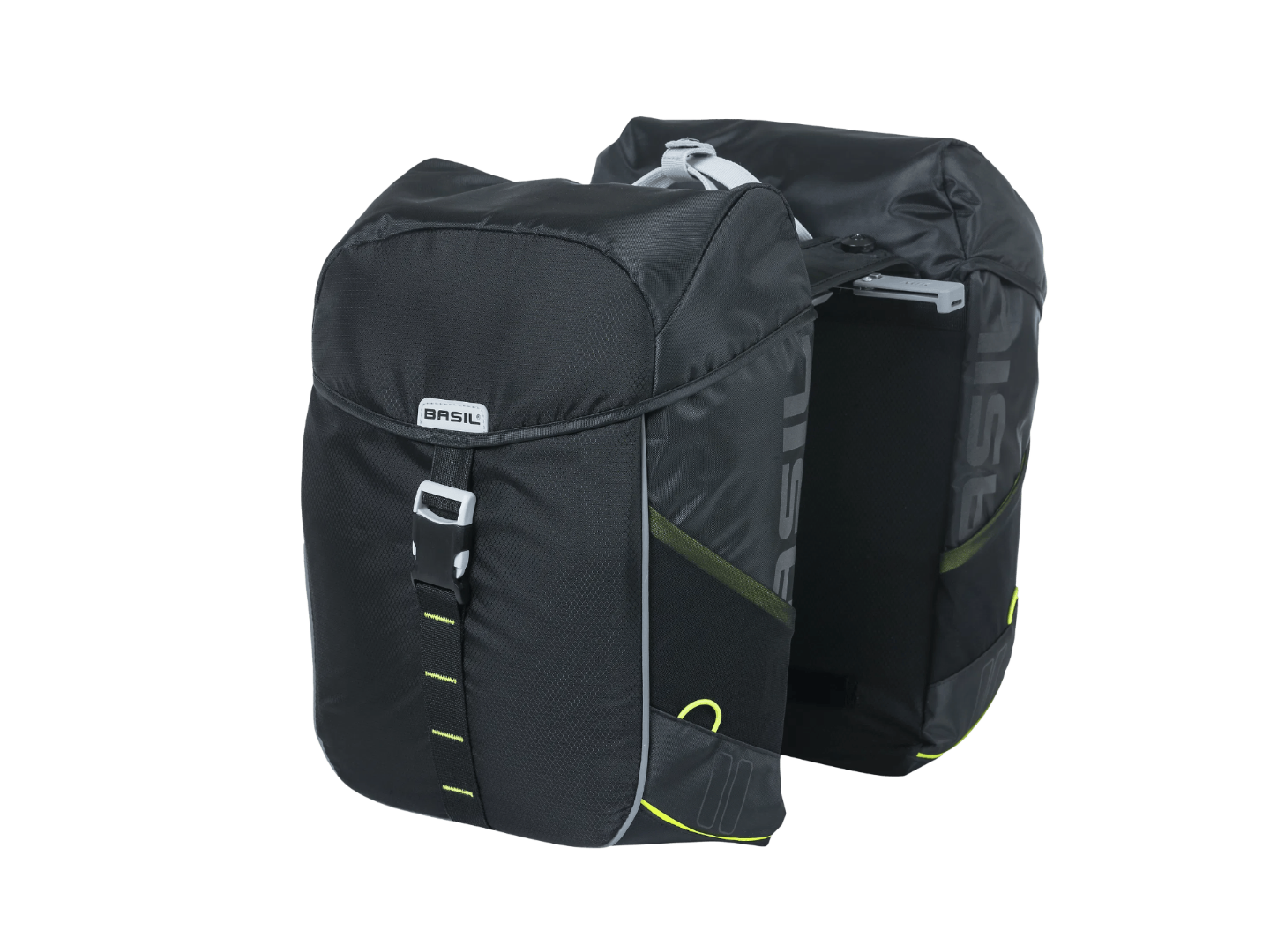 Basil double panniers Miles MIK, blacklime, 34L HEPHA E-Bike