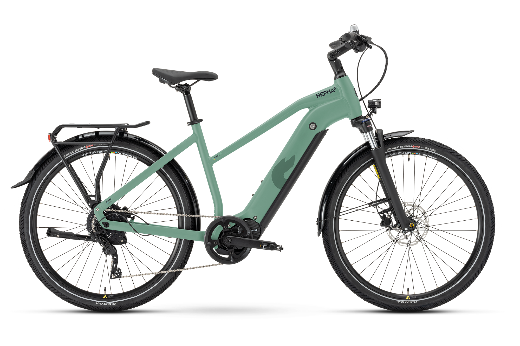 Trekking 7 Long Range Hepha E-Bike Moss Low Step