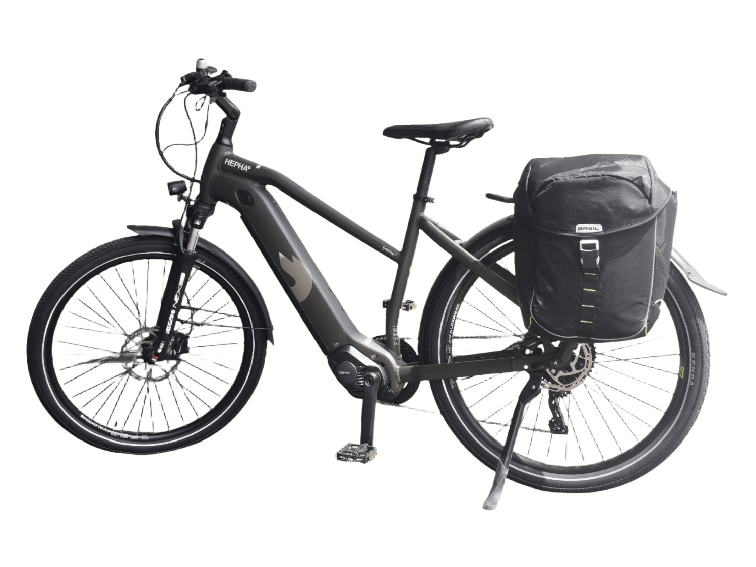 Basil double panniers Miles MIK, blacklime, 34L HEPHA E-Bike