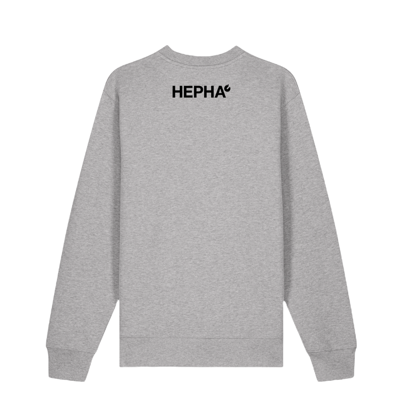 Sweatshirt unisex heather grey 350 GSM HEPHA E-Bike