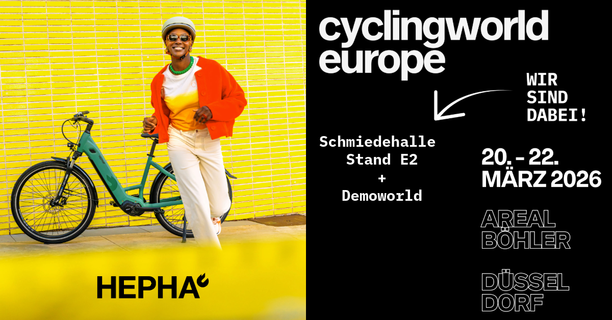 CyclingWorld Europe 2026 – HEPHA ist wieder dabei! HEPHA E-Bike
