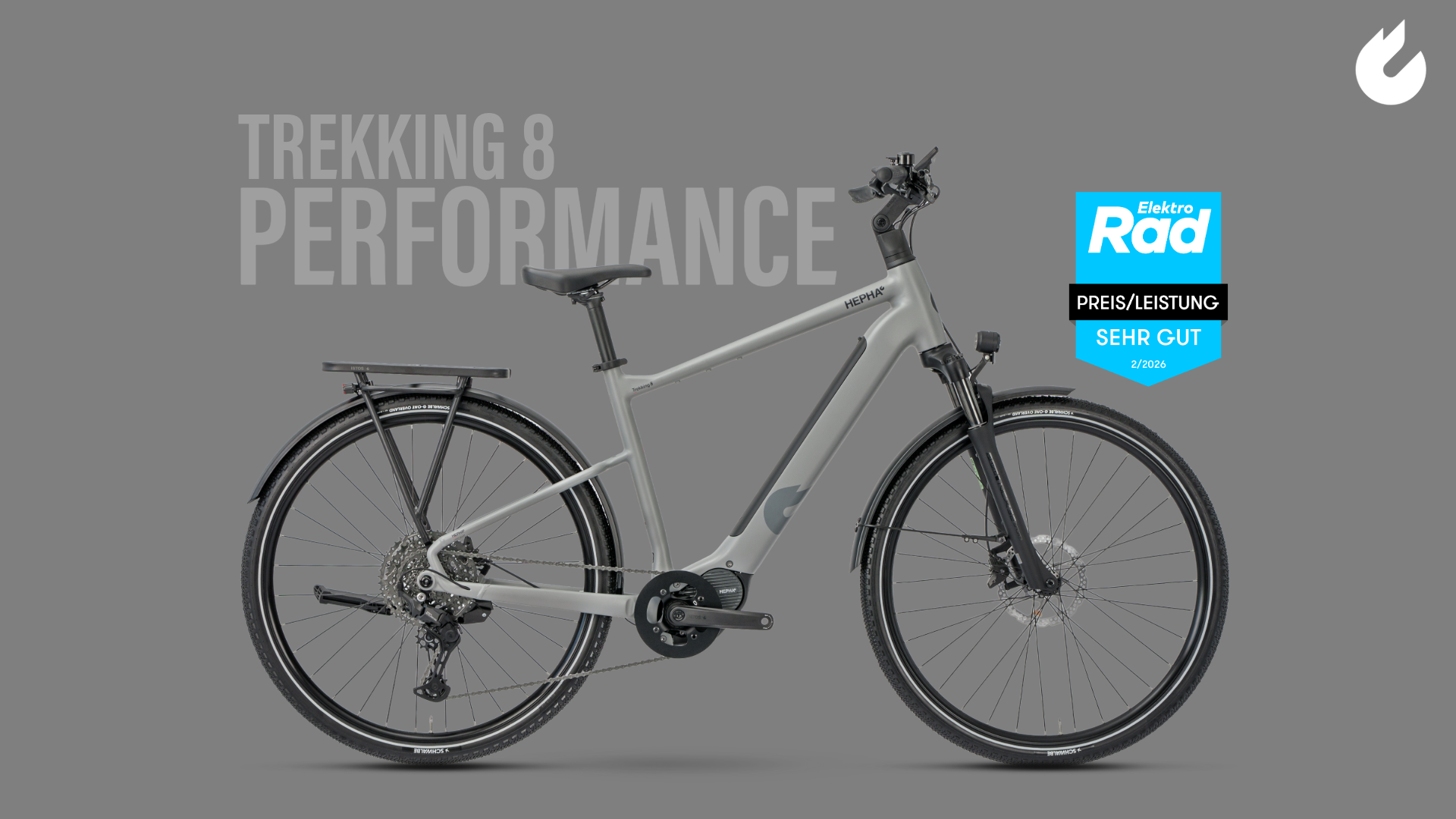 New Trekking 8 Honored as Best Value in the 2026 ElektroRad Test HEPHA E-Bike