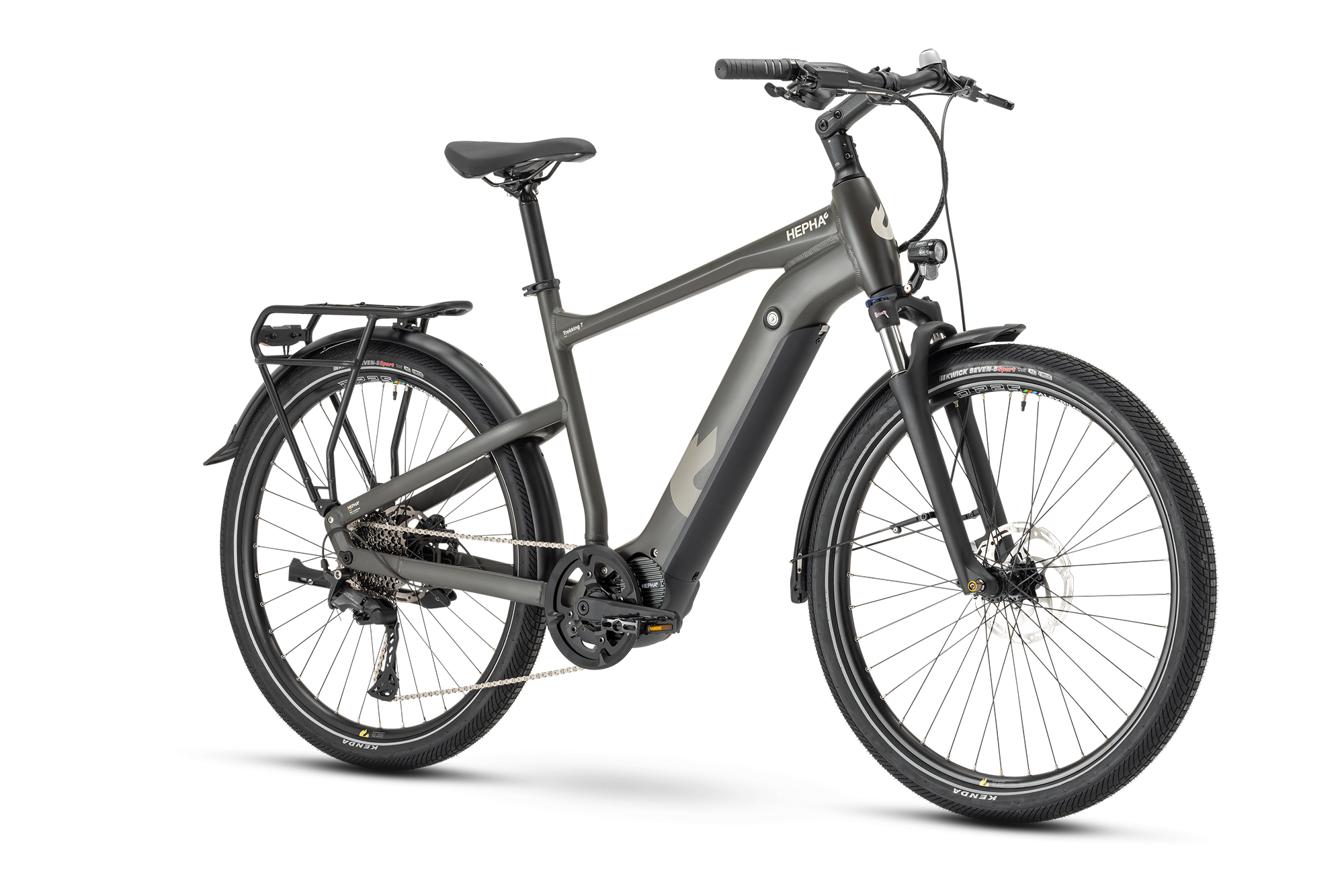 high bike e bike trekking Trekking 7 Long Range / High Step / Anthracite / XL (56cm)