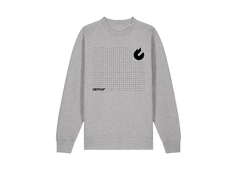 Sweatshirt unisex heather grey 350 GSM HEPHA E-Bike